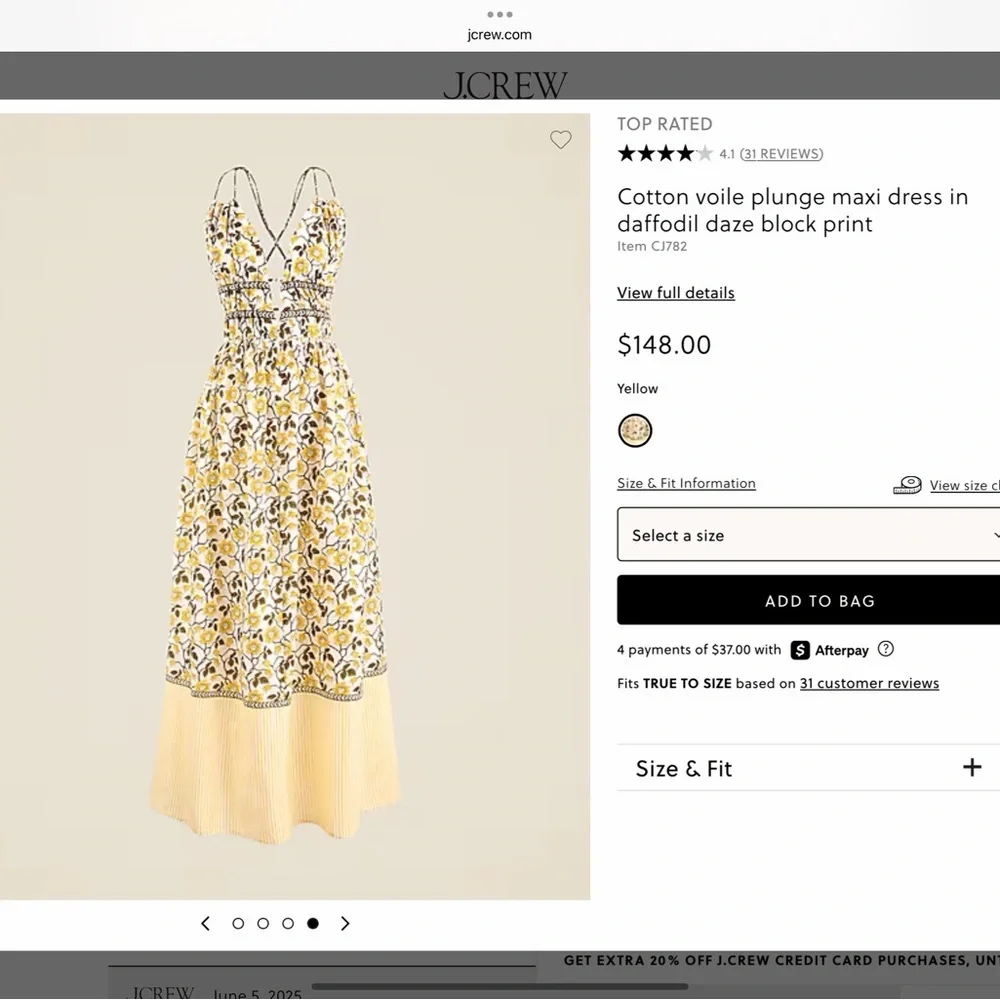 J. Crew Daffodil Floral Maxi Dress - Picture 3 of 5